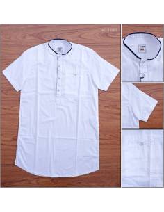 Kemeja Muslim Cowok Lengan Pendek Regular Fit Gabrielle M-XL