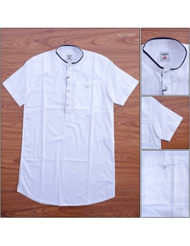 Kemeja Muslim Cowok Lengan Pendek Regular Fit Gabrielle M-XL