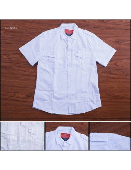 Kemeja Cowok Slim Fit Lengan Pendek Cardinal M-XL