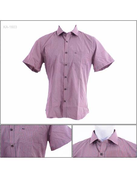 Kemeja Formal Cowok Slim Fit Lengan Pendek Cardinal L-XL