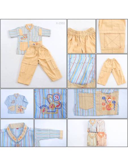 Setelan Baju Muslim Anak Cowok Lengan Panjang Al-Wans 5-8