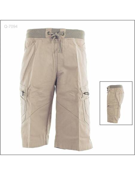 Celana Pendek Katun Cowok Rib Kolor Movin On M-2XL