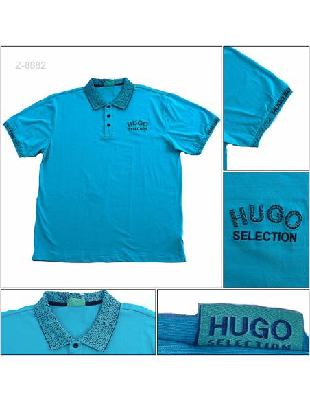 Kaos Kerah Cowok Lengan Pendek Hugo 3L-4L