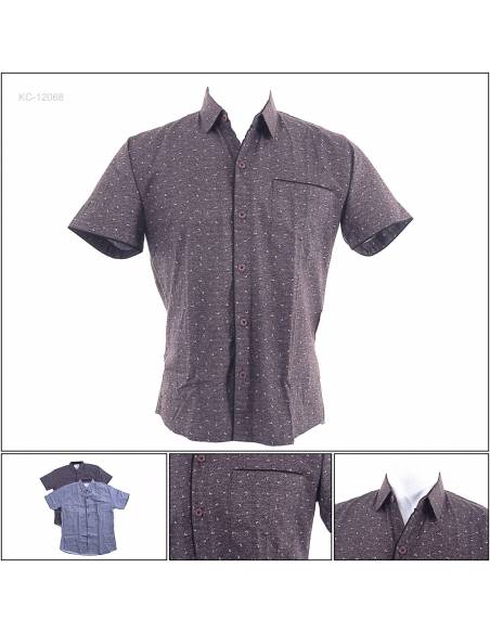 Kemeja Cowok Slim Fit Lengan Pendek John F. Gee M-XL