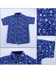 Kemeja Anak Cowok Lengan Pendek Mario M-XL