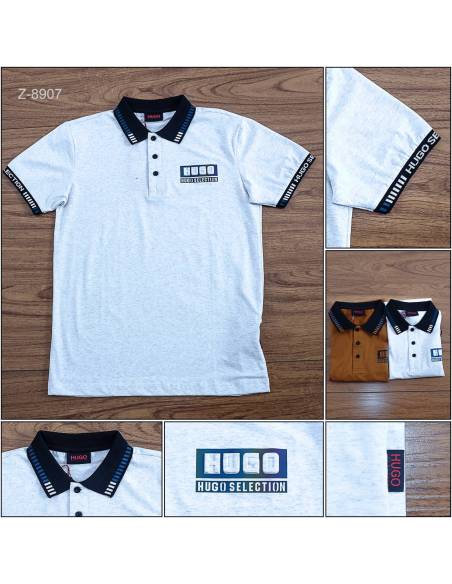 Kaos Kerah Cowok Lengan Pendek Hugo M-XL