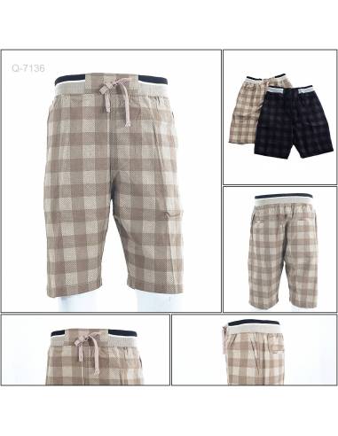 Celana Pendek Katun Cowok Rib Kolor Maxmillian M-XL