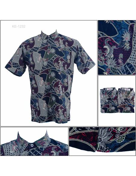 Kemeja Batik Cowok Lengan Pendek Fever M-XL