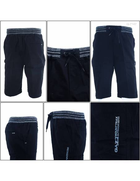 Celana Pendek Katun Cowok Rib Kolor Gazr 2XL-3XL