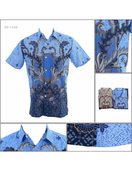 Kemeja Batik Cowok Lengan Pendek Fever M-XL