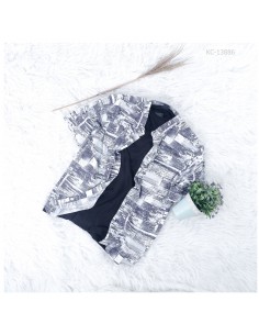 Kemeja Cowok Lengan Pendek Motif John F.Gee M 2