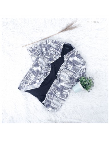 Kemeja Cowok Lengan Pendek Motif John F.Gee M