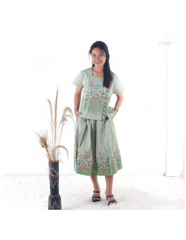 Atasan Batik Cewek Lengan Pendek Model Crop...