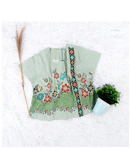 Atasan Batik Cewek Lengan Pendek Model Crop Tasya Allz