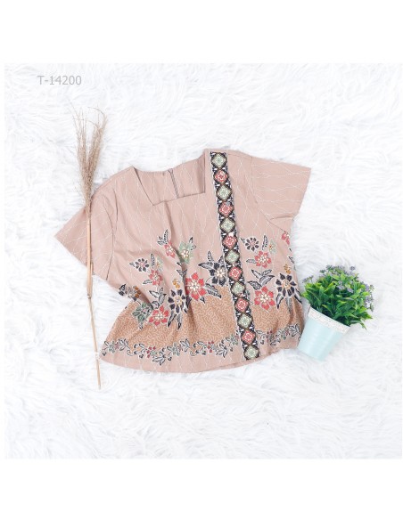 Atasan Batik Cewek Lengan Pendek Model Crop Tasya Allz