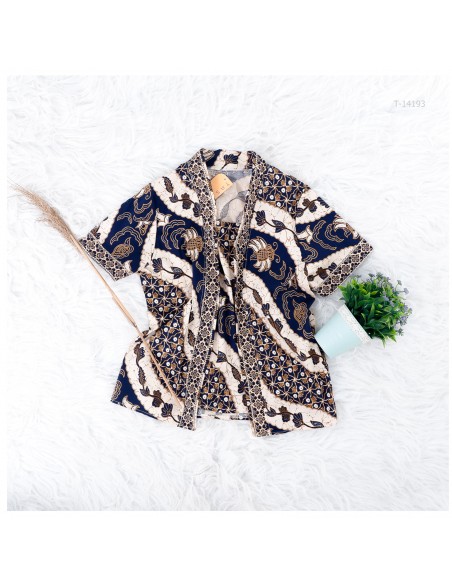 Batik Cewek Lengan Pendek Crop Tasya Allz