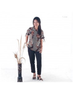 Atasan Batik Cewek Lengan Pita Tasya All Size
