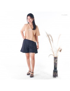 Kaos Crop Cwek Motif Wekend Zoom All Size