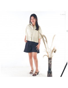 Atasan Crop Lengan Pendek Motif Love Nathaniah All Size 2