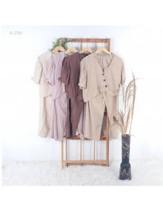 Setelan Baju Cewek Lengan Bolong  XL 2