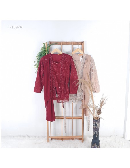 Atasan Brokat Cewek Model Kutu Baru GB Fashion