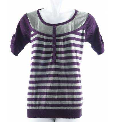 Atasan Kaos Cewek Rajut Lengan Pendek All Size