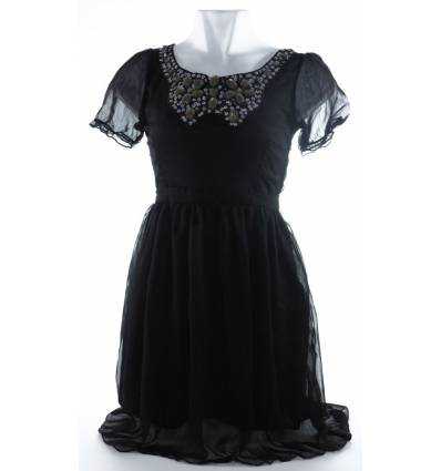 Dress Pesta Cewek Lengan Pendek All Size