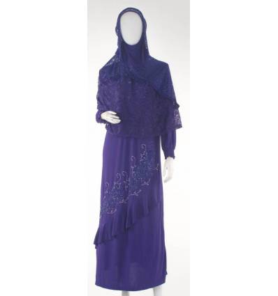 Longdress + Jilbab Muslim Cewek YIMEI